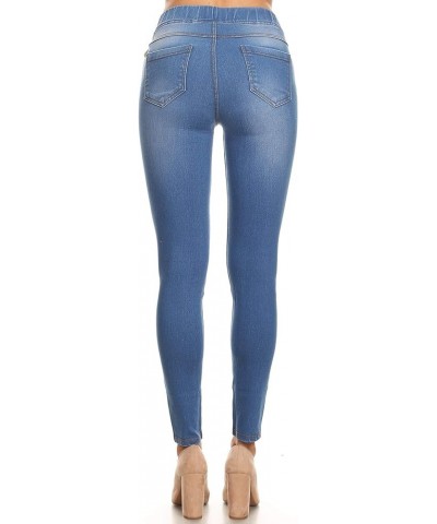 Women's Skinny Jeans Elastic Waist Pull On Jeggings Denim Pants with Pockets Regular - Plus Size Light Blue $14.39 Jeans