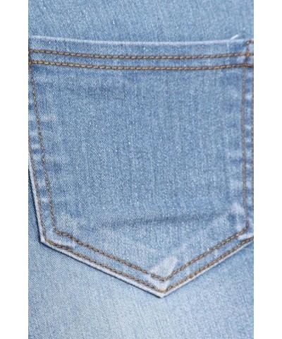 Women's Skinny Jeans Elastic Waist Pull On Jeggings Denim Pants with Pockets Regular - Plus Size Light Blue $14.39 Jeans