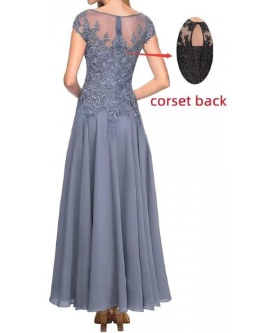 Tea Length Mother of The Bride Dresses A Line Chiffon Lace Applique Formal Evening Dress for Women Wedding Guest Red $44.54 D...