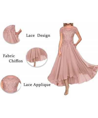 Tea Length Mother of The Bride Dresses A Line Chiffon Lace Applique Formal Evening Dress for Women Wedding Guest Red $44.54 D...