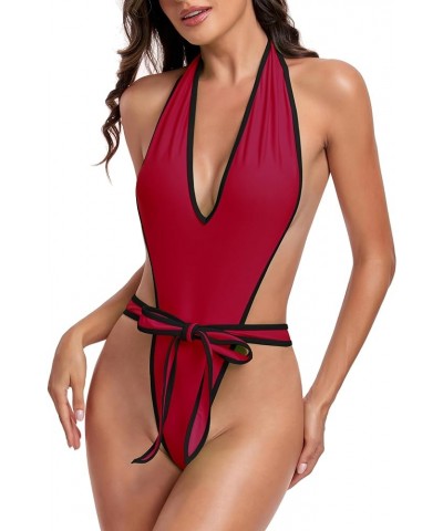 Deep Monokini One Piece Swimsuit for Women Plunging Womens Bathing Suit Exotic Swimsuits Sexy Trikini Bathing Suits 23002-win...