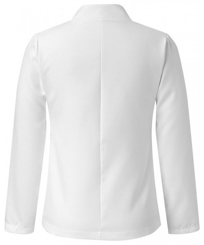 Women's Work Office Lapel Collar Stretch Jacket Suit Blazer Coats for Women Plus Size Work Office Blazer Jacket A-3-white $12...