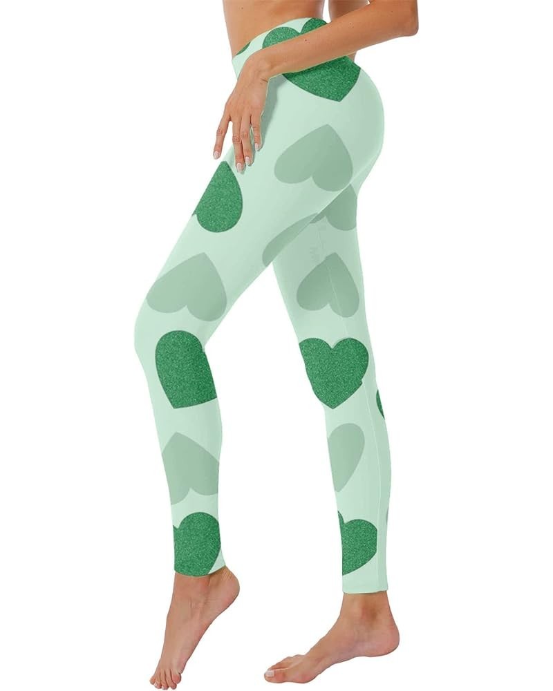 2024 St Patricks Day Seamless Leggings for Women Tummy Control High Waisted Green Clover Print Workout Soft Gym Yoga Pants A8...