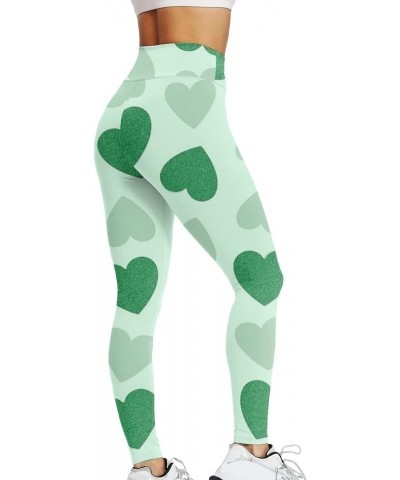 2024 St Patricks Day Seamless Leggings for Women Tummy Control High Waisted Green Clover Print Workout Soft Gym Yoga Pants A8...