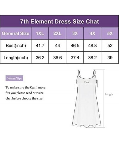 Full Slip Dress for Women Plus Size Under Dresses Shapewear Cami Dressy Spaghetti Sleeveless Underskirt F1 - White Daisy $10....