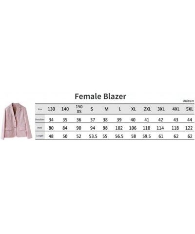 Women Men Casual Blazer Long Sleeve School Uniform Coat Work Office JK 2 Buttons Blazer Jacket Suit with Pockets Female/Khaki...