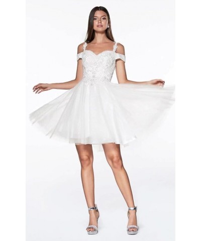 Short Homecoming Dresses for Teens Lace Appliques Tulle Prom Dress for Women Mini Cocktail Dress Ivory $25.01 Dresses