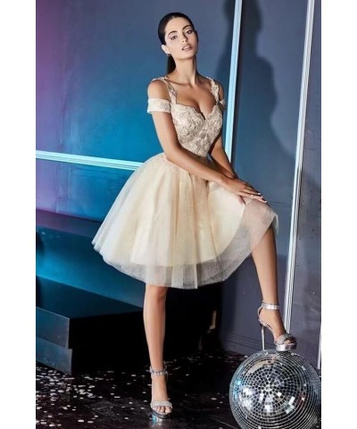 Short Homecoming Dresses for Teens Lace Appliques Tulle Prom Dress for Women Mini Cocktail Dress Ivory $25.01 Dresses