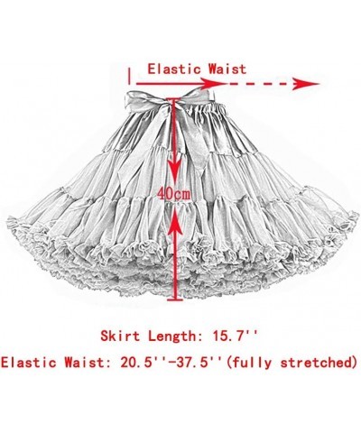 Womens 3-Layered Pleated Tulle Petticoat Tutu Puffy Party Cosplay Skirt Peacock Blue $14.24 Skirts