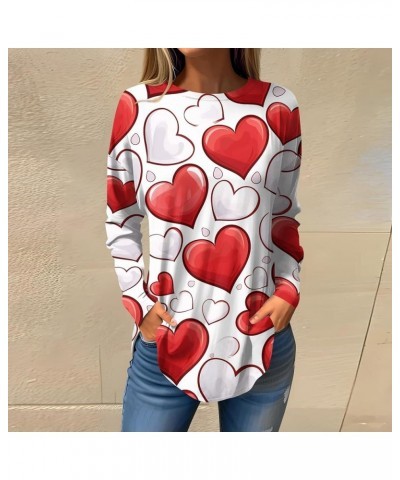 Cute Tops For Women, Vintage Printed Long Sleeve Tunics Or Tops To Wear With Leggings Trendy Basic Crew Neck Shirts 3-white $...