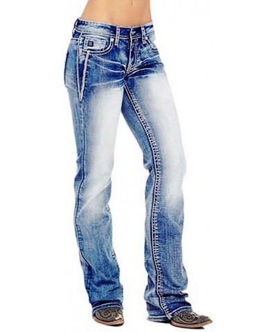 American Flag Mid Rise Bootcut Jeans for Women 08-dark Blue $22.87 Jeans