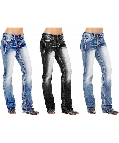 American Flag Mid Rise Bootcut Jeans for Women 08-dark Blue $22.87 Jeans