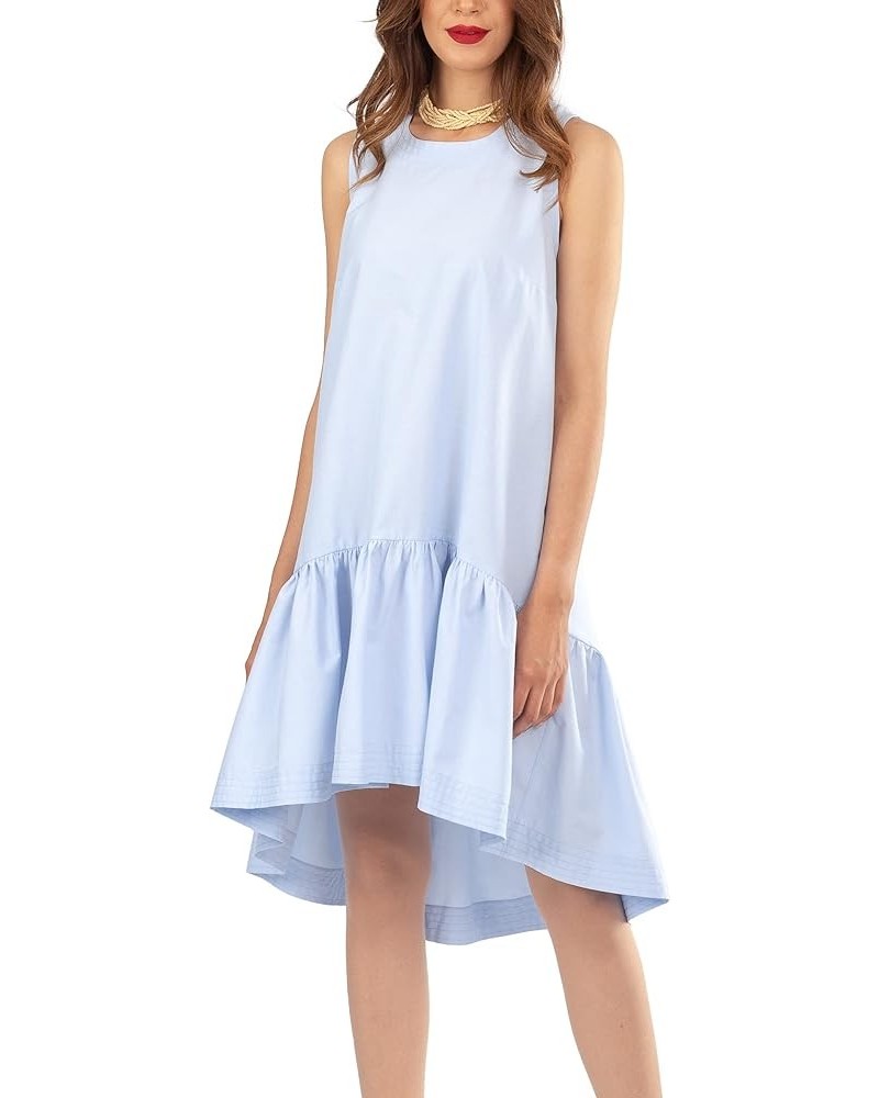 Summer Dress, Sleeveless, Ruffle Dresses, Loose, Tank Casual Sundress, Halter Neck Blue $28.20 Dresses