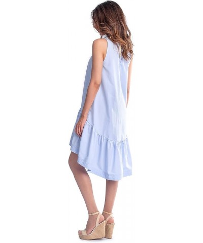 Summer Dress, Sleeveless, Ruffle Dresses, Loose, Tank Casual Sundress, Halter Neck Blue $28.20 Dresses