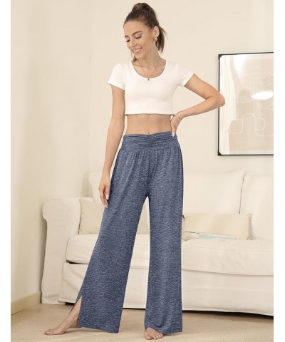 Women's Casual Loose Wide Leg Cozy Pants Yoga Sweatpants Comfy High Waisted Sports Lounge Pants with Pockets Heather Navy $11...