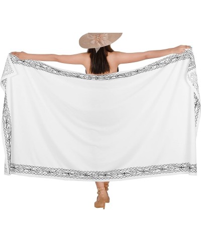 Women's Swim Wrap Swimsuit Pareos Beachwear Beach Skirt Sarong Swimwear Cover Up Beach for Women Ivory, Embroidery $11.03 Swi...