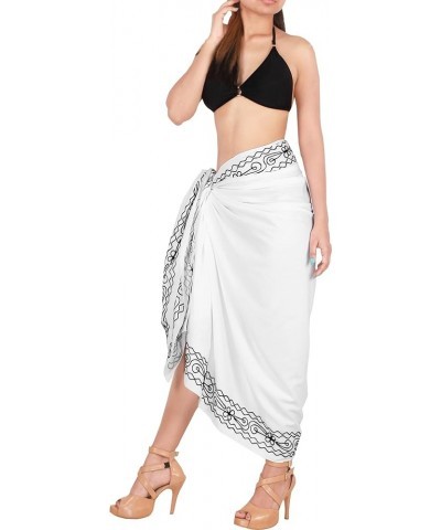 Women's Swim Wrap Swimsuit Pareos Beachwear Beach Skirt Sarong Swimwear Cover Up Beach for Women Ivory, Embroidery $11.03 Swi...