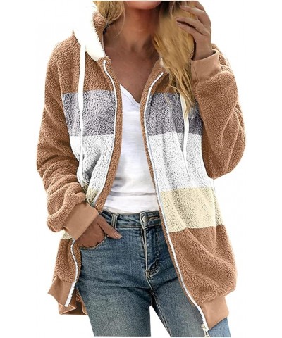 Women 2023 Winter Coats Fuzzy Fleece Lined Sherpa Thicken Jacket Outdoor Warm Zip Fluffy Hoodie Outerwear Fall Outfits Hoodie...