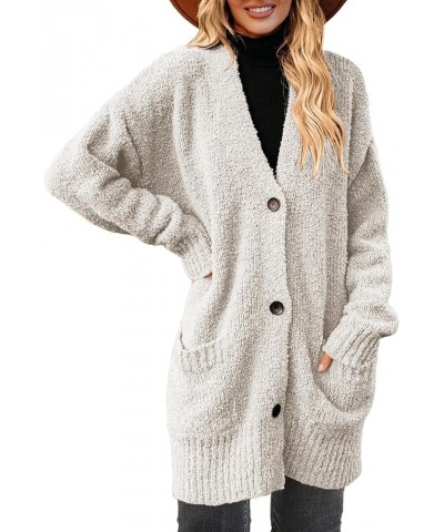 Women's Chunky Popcorn Cardigan Oversized Open Front Boyfriend Batwing Long Sleeve Fuzzy Knit Sweaters Z1-apricot $20.23 Swea...