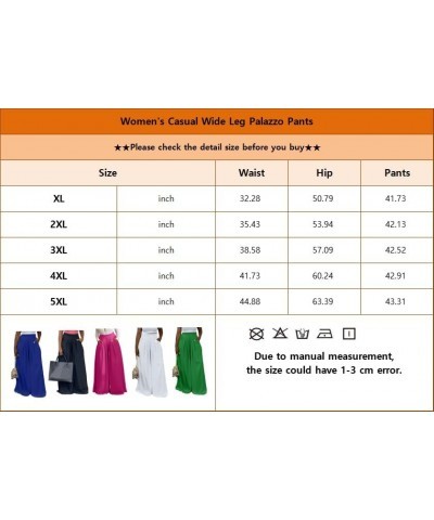 Casual Palazzo Pants for Women Lounge Pants Wide Leg Trousers Women Skirt Pants with Elastic Waistband 9399 White $21.72 Pants