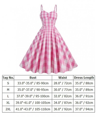 Women's Vintage 1950s Cocktail Party Swing Dress Summer Sleeveless Halter Retro Wedding Formal A-line Midi Dresses Pink $18.4...