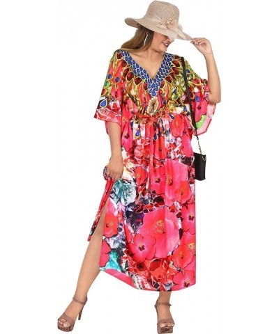 Women's Loungewear African Beach Maxi Plus Size Kaftan Ethnic Print Casual Long Slit Dress Caftan Dresses for Women Printed C...