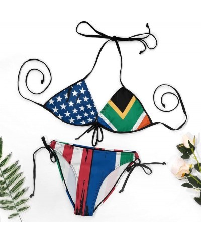 Bikini Sets for Women Sexy Two Piece Bathing Suit Sling Low Waist Tie String Thong Swimwear for Summer Beach Swim South Afric...