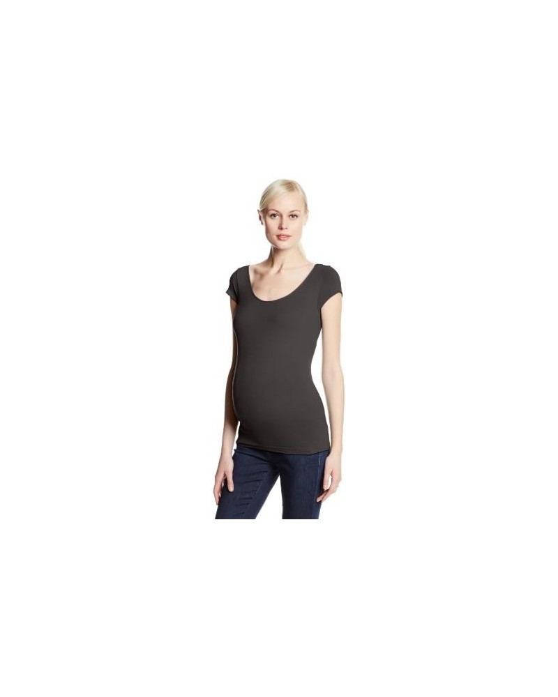 Skinny Tees Women's Long  Cap Sleeve Tee Charcoal $20.40 T-Shirts