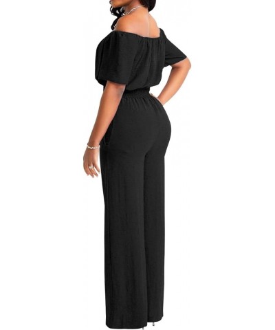 Jumpsuit for Women Sexy Elelgant Casual Formal Short Sleeve Long Straight Split Pants Rompers Clubwear for Party Night Solid/...