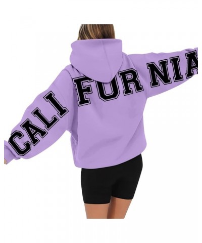 California Hoodies for Women Oversized Long Sleeve Hooded Sweatshirts Vintage Streetwear Fashion Fall Y2K Clothes Casual Tops...