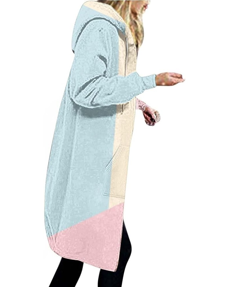 Oversized Zip Up Hoodie for Women Knee Length Tunic Sweatshirts Casual Long Sleeve Spring Fleece Jacket With Pockets 09 Light...