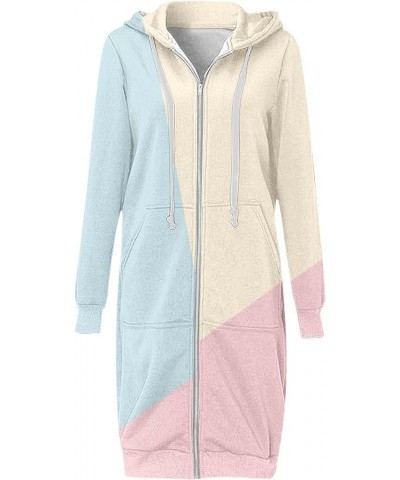 Oversized Zip Up Hoodie for Women Knee Length Tunic Sweatshirts Casual Long Sleeve Spring Fleece Jacket With Pockets 09 Light...