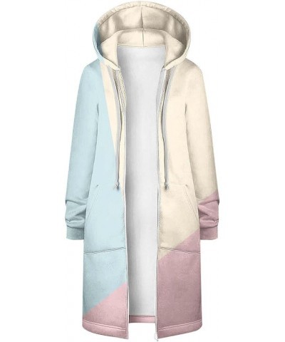 Oversized Zip Up Hoodie for Women Knee Length Tunic Sweatshirts Casual Long Sleeve Spring Fleece Jacket With Pockets 09 Light...