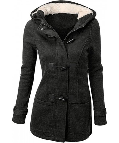 Long Fuzzy Jackets for Women Zip Up Winter Jacket Women Women's Shacket Puffer Jacket Women Wool Jacket Dark Gray $7.00 Jackets