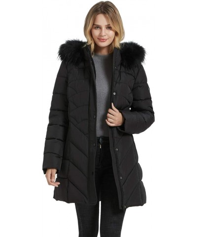 Women's Winter Warm Thicken Long Outwear Pockets Coat Parka Jacket XS-XXL Black $41.80 Jackets