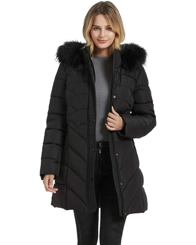 Women's Winter Warm Thicken Long Outwear Pockets Coat Parka Jacket XS-XXL Black $41.80 Jackets