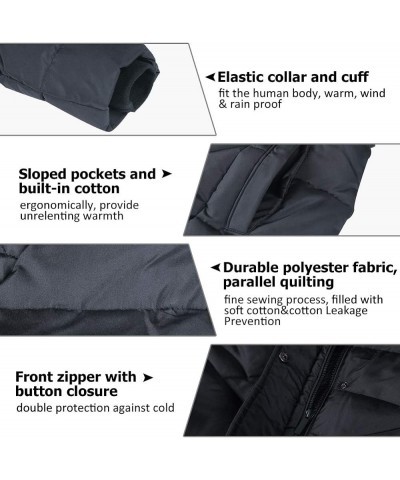 Women's Winter Warm Thicken Long Outwear Pockets Coat Parka Jacket XS-XXL Black $41.80 Jackets