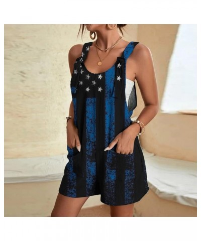 Rompers for Women Summer Comfortable Beach Sleeveless Short Jumpsuits Dual Pockets Casual Tank Romper Black 19 $15.50 Rompers