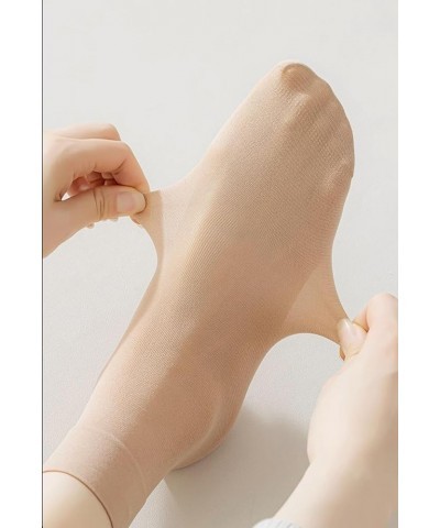 Women's 10-12 Pairs Modal Opaque Ankle High Tights Hosiery Socks Quarter High-12 Beige $9.94 Socks