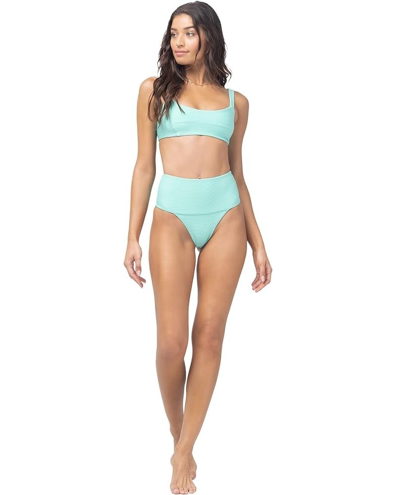 Women's Desi Classic Bikini Bottoms Bright Teal $38.48 Swimsuits