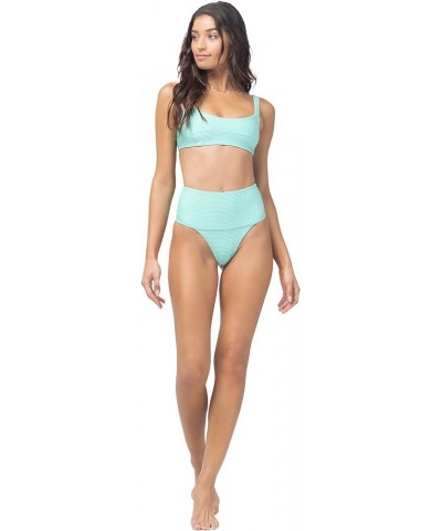 Women's Desi Classic Bikini Bottoms Bright Teal $38.48 Swimsuits