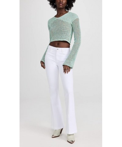 Women's Genevieve High Rise Flare Crisp White $27.48 Jeans