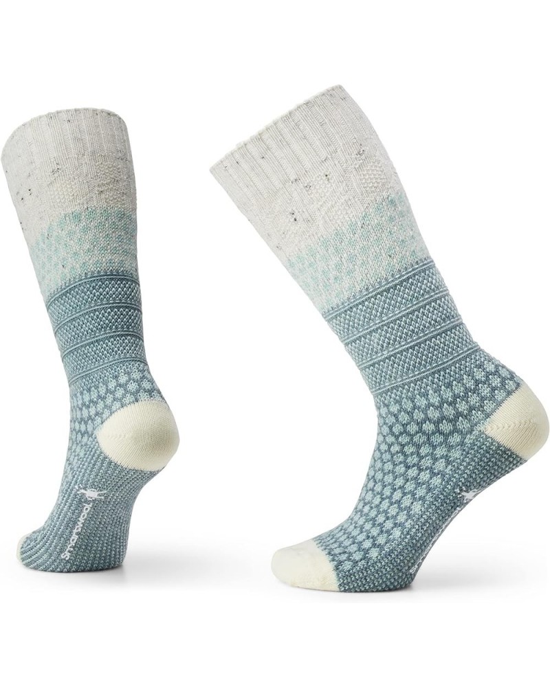 Everyday Popcorn Cable Crew Sock - Women's Pewter Blue $17.95 Activewear