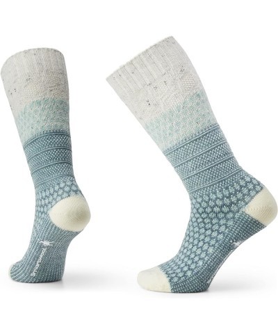 Everyday Popcorn Cable Crew Sock - Women's Pewter Blue $17.95 Activewear