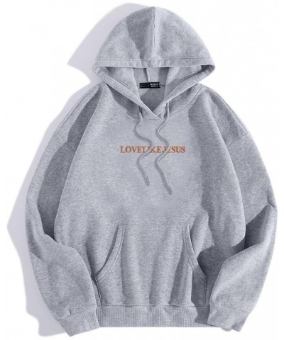 Oversized Hoodie For Women Love Like Jesus Hooded Drawstring Sweatshirts Loose Letter Print Long Sleeve Pullover Hoodie Tops ...