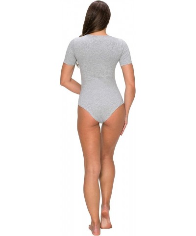 EttelLut-Women's One Piece Sexy Cotton Jumpsuit Bodysuit with Basic Snap Closure-Dressy Thong with Cami, Long & Short Sleeve ...