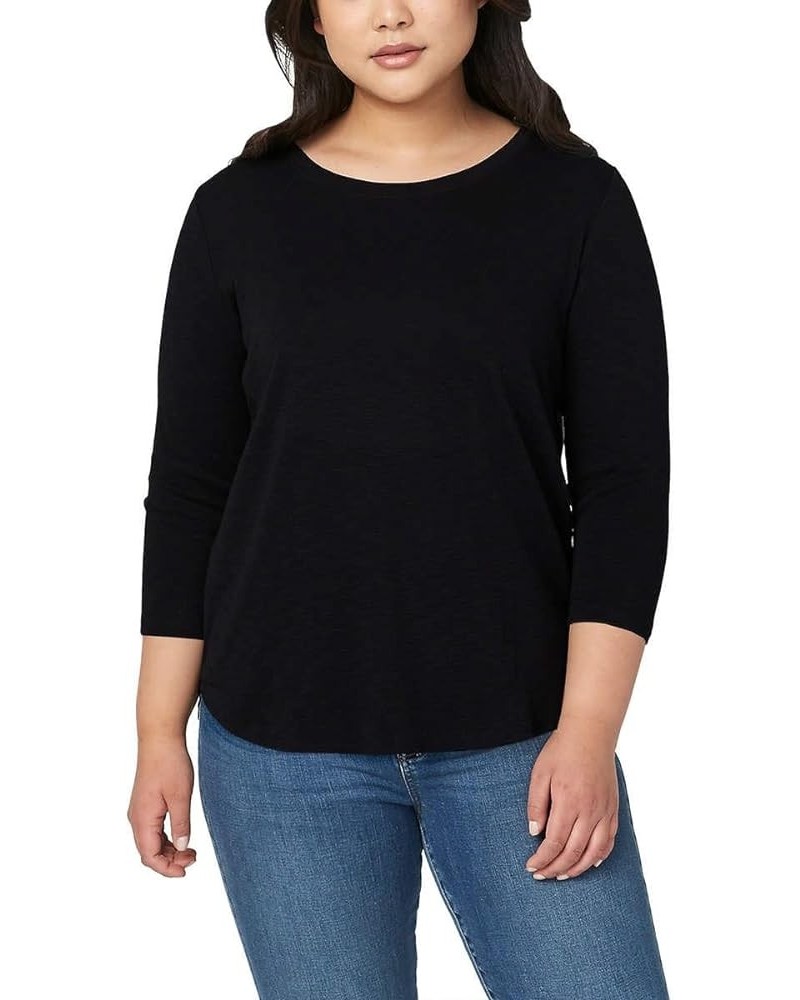 Women Slub Tee Black $10.81 T-Shirts