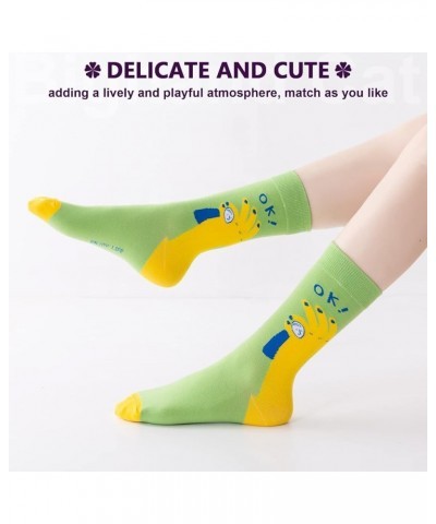 Women's Fashion Cute Cotton Socks Novelty Funny Above Ankle Crew Socks Holiday Gifts for Women 4/5 Pairs Funny Socks - 5 Pair...