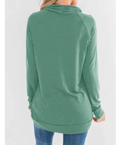 Womens Cowl Neck Tunic Tops Long Sleeve Pullovers Casual Drawstring Sweatshirts Green $13.19 Hoodies & Sweatshirts