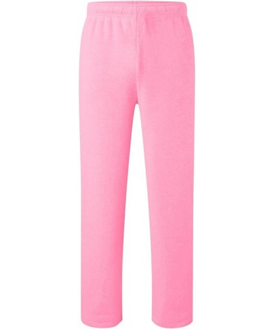 Joggers for Women Fleece Lined Pants Women Wide Leg Sweatpants Yoga Pants Baggy Winter Lounge Workout Stretch Pants 05-pink $...